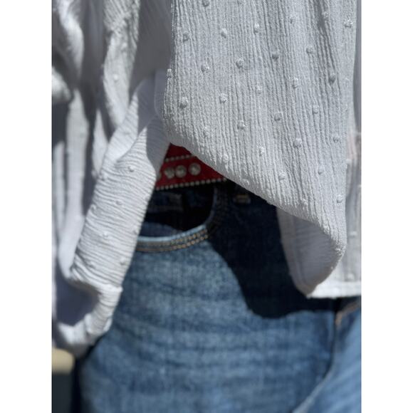 MSRP $134 | Boho Blouse + Denim Skirt + Bling Belt Bundle S-M | SAME DAY SHIP - Picture 6 of 11